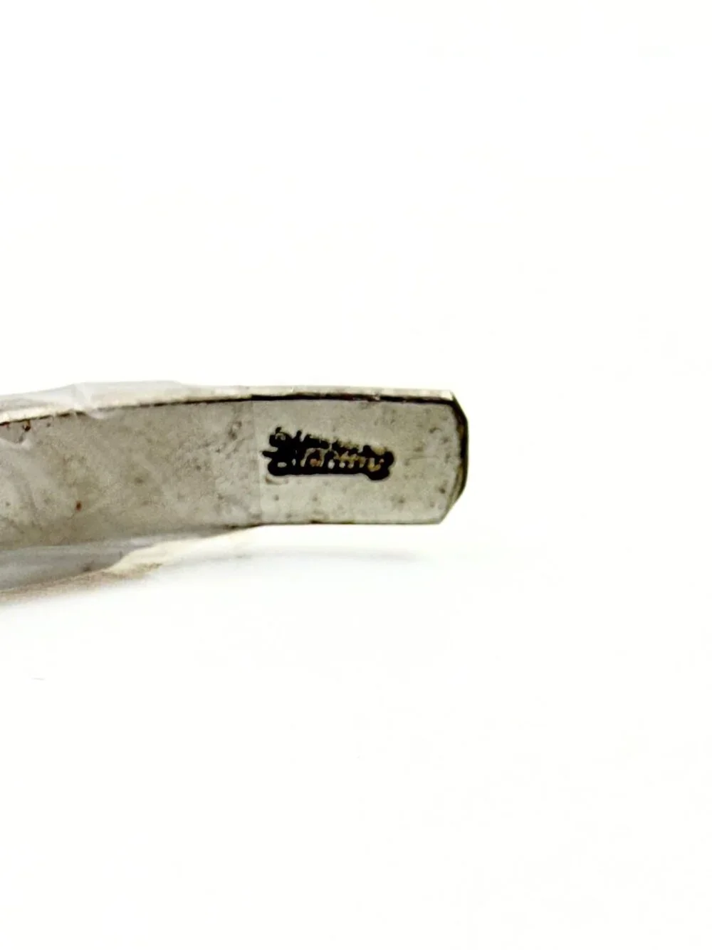 Traditional Southwest Hand Stamped Sterling Silver Tribal Cuff Bracelet